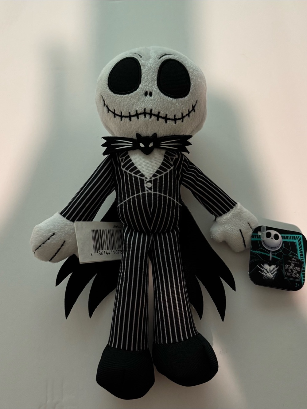 Jack Skellington Plush Toy - Black & White Kids Plush. New